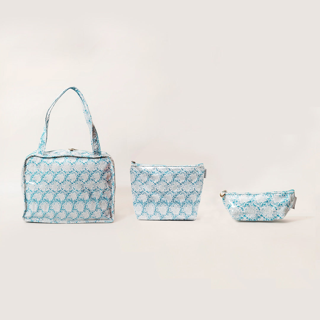 Summer Trellis Cosmetic Bag 3 x Set (SAVE R100) Overnight, Large, Small